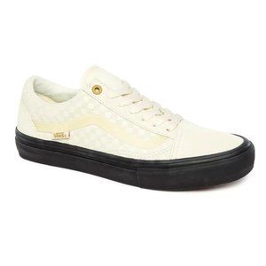 NWOT VANS Old Skool Pro (Antique White) Unisex Adult Low-Tops Black bottom